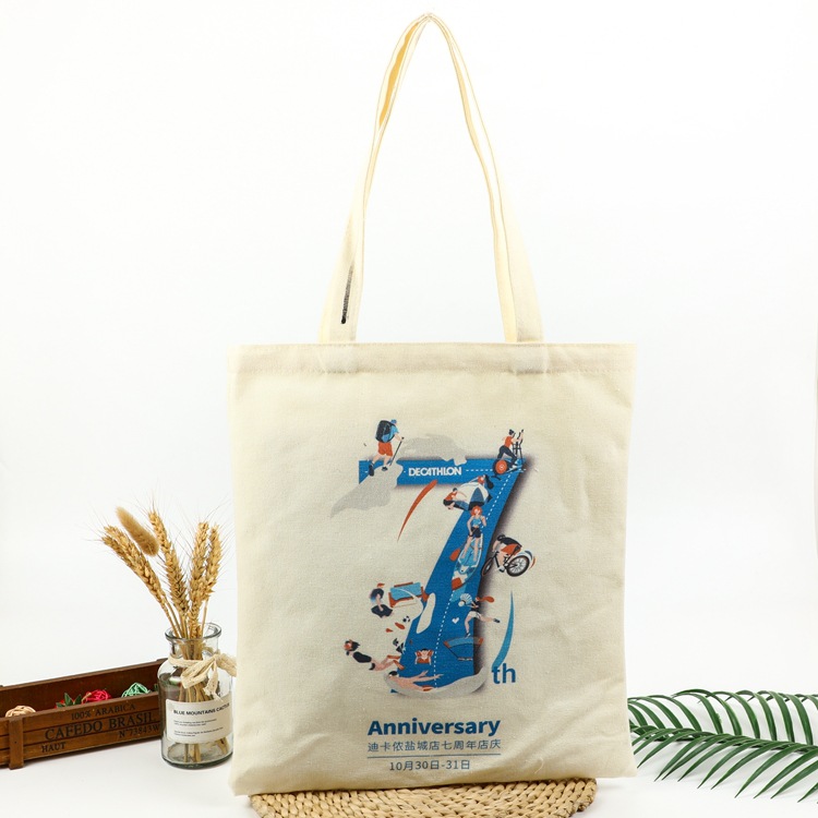 手提帆布袋可印logo时尚广告宣传礼品棉布袋供应帆布包