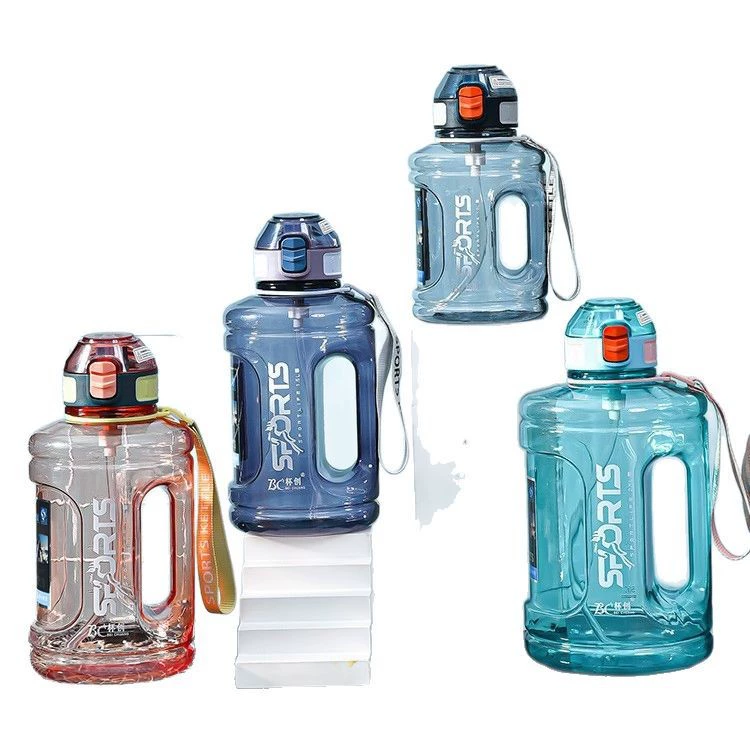 Big capacious high quality sports handheld portable straw for students with glass for gym, teapot
