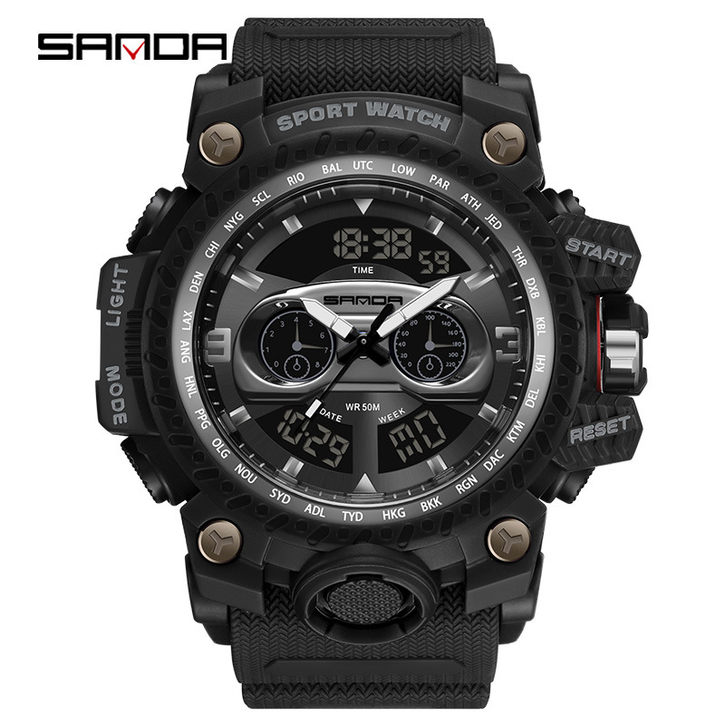 SANDA SANDA 3153 nuevo reloj de moda moda estudiantes reloj de hombre creativo multifuncional cool