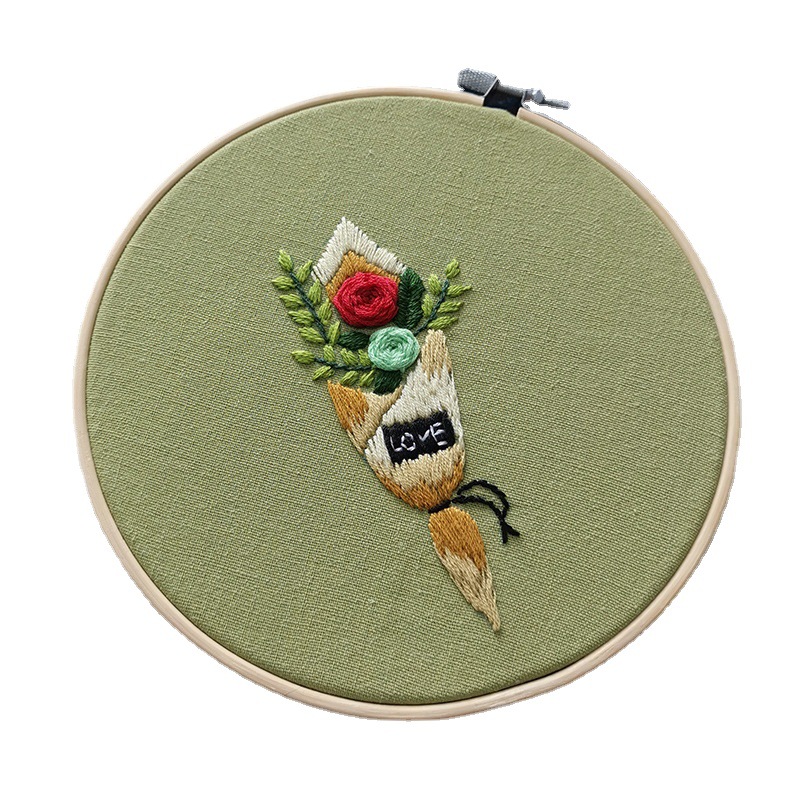 Fábrica al por mayor bordado DIY hecho a mano material paquete matar tiempo principiante creativo tela pequeña pintura