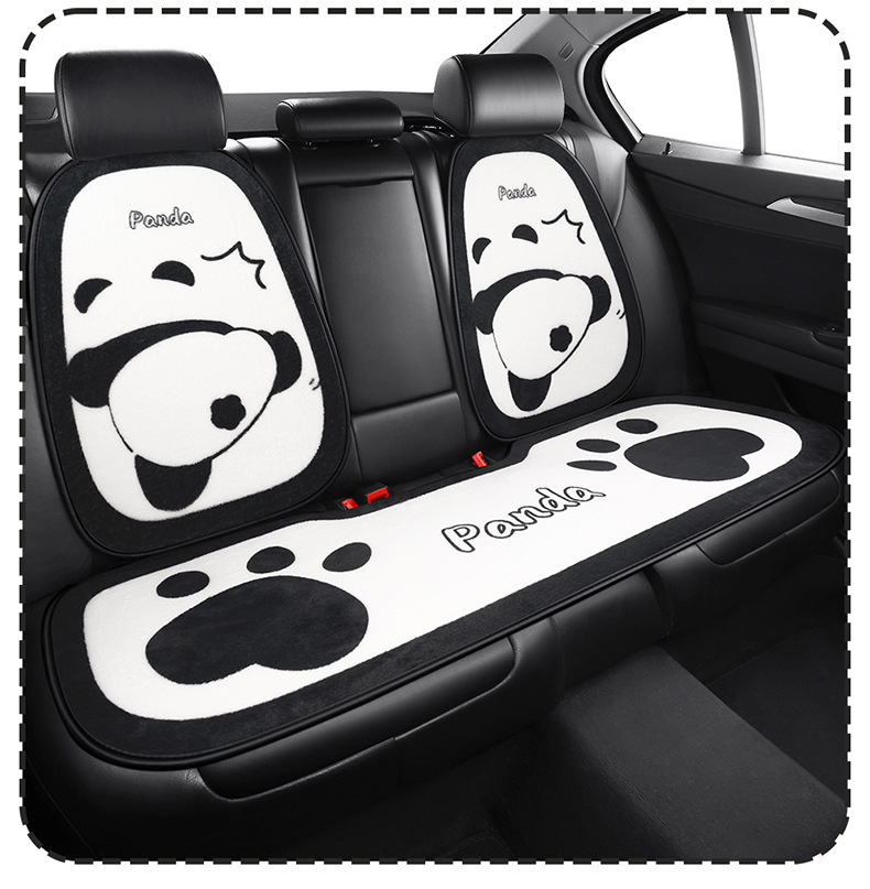 S022 Stuffed Car Cushion Winter Warm Thickened Goddess Cute Cartoon Car Interior Chinese Style Panda