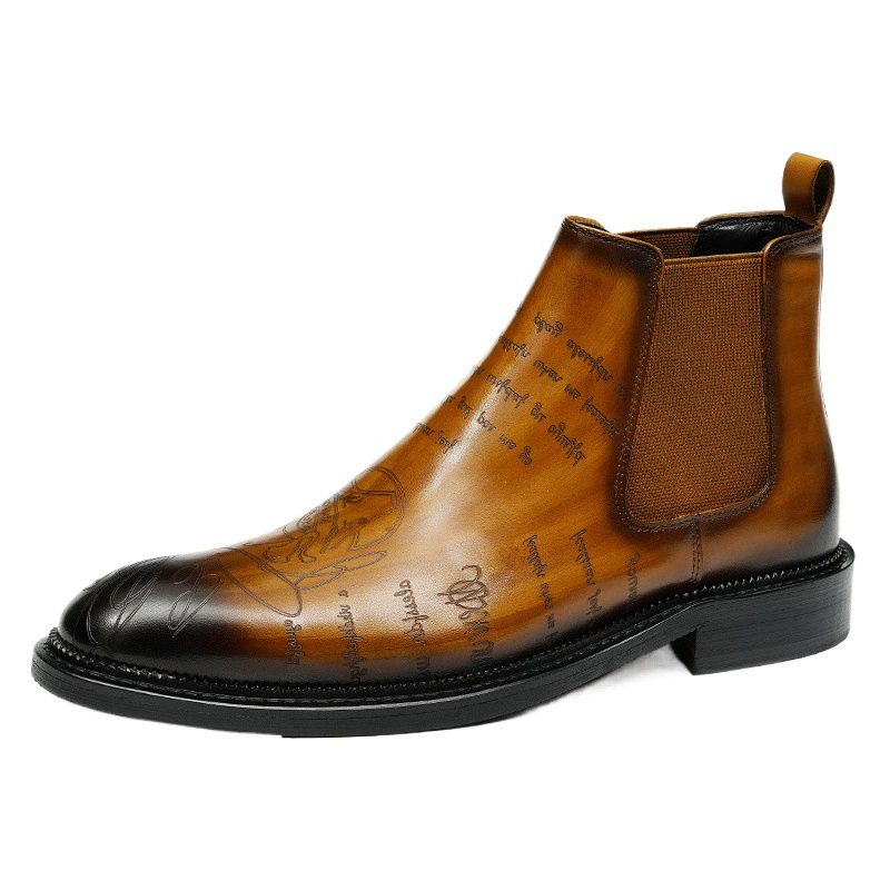 [VIP для] Челси сапоги мужские кожаные британские сапоги