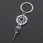 五芒星星辰之力骷髅鸟头五角星钥匙圈神秘图腾力量钥匙扣