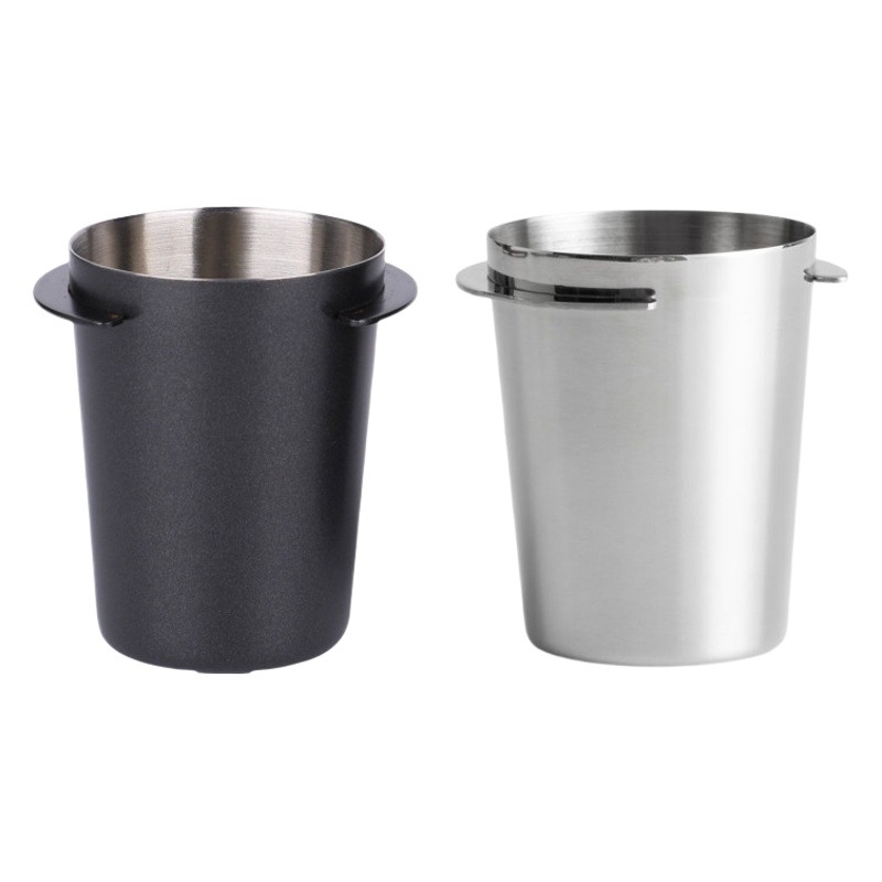 Taza de café en polvo de acero inoxidable Máquina de café italiana Mango Dispensador de polvo Taza de fragancia de café Aparatos de soporte