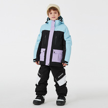 儿童滑雪服套装男童女童冬季户外防水保暖加厚单板双板儿童滑雪服