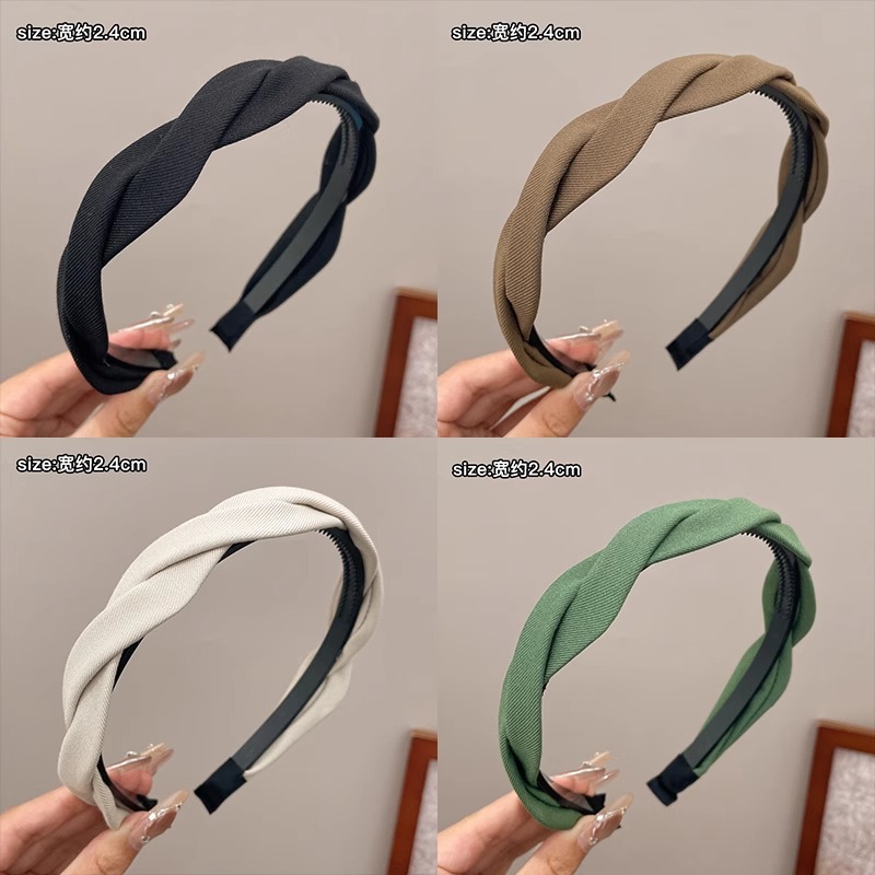 Bandas de cabello para mujeres de alto nivel, estilo extranjero, bandas de cabello de moda, cráneo alto para salir, bandejas de cabello de presión de cabello para lavar la cara, bandas de cabello