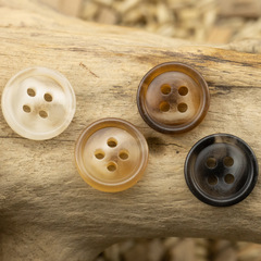 Matte black khaki retro shirt with white and orange-yellow polka dot buttons, literary style open collar T-shirt with polo buttons