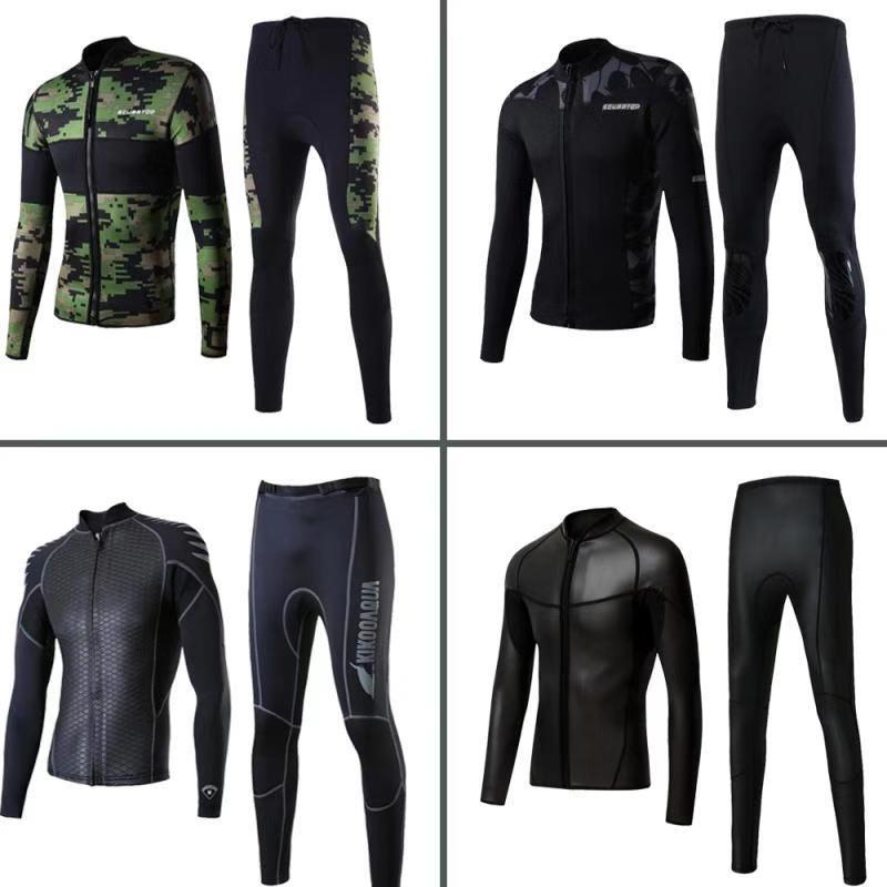 2.5mm men's and women's surf jacket split long sleeve snorkeling deep diving warm cold sun protection diving suit KIKOOAQUA 2.5mm men's and women's surf jacket split long sleeve snorkeling deep diving warm cold sun protection diving suit KIKOOAQUA