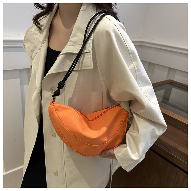 Oxford fabric 2024 casual new style with contrasting colors, light and simple, single-shoulder crossbody, underarm dumpling bag for women undefined