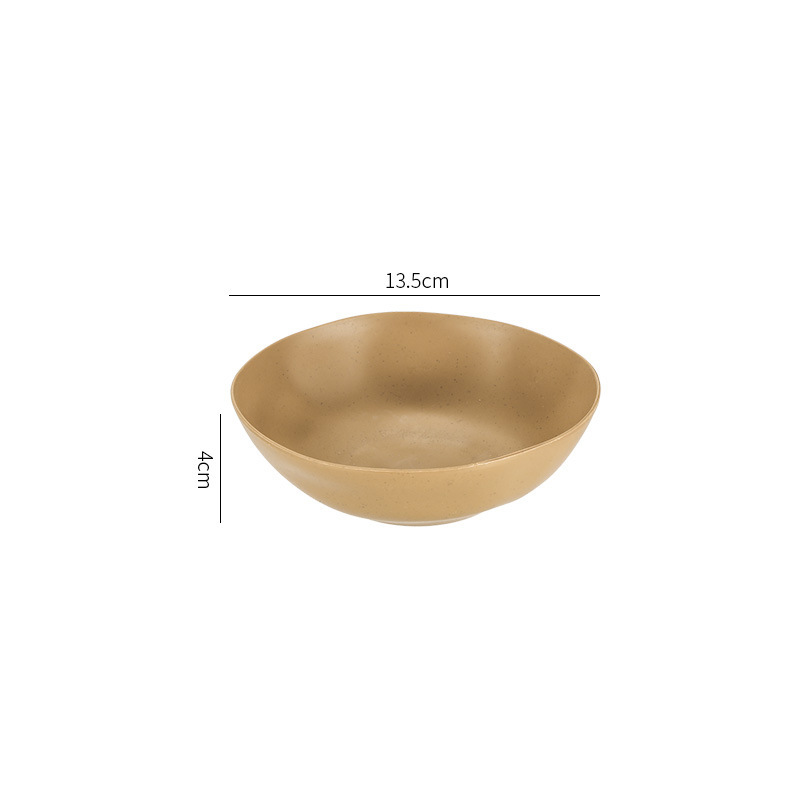 13.5CM 불규칙한 그릇 (우드 옐로우)