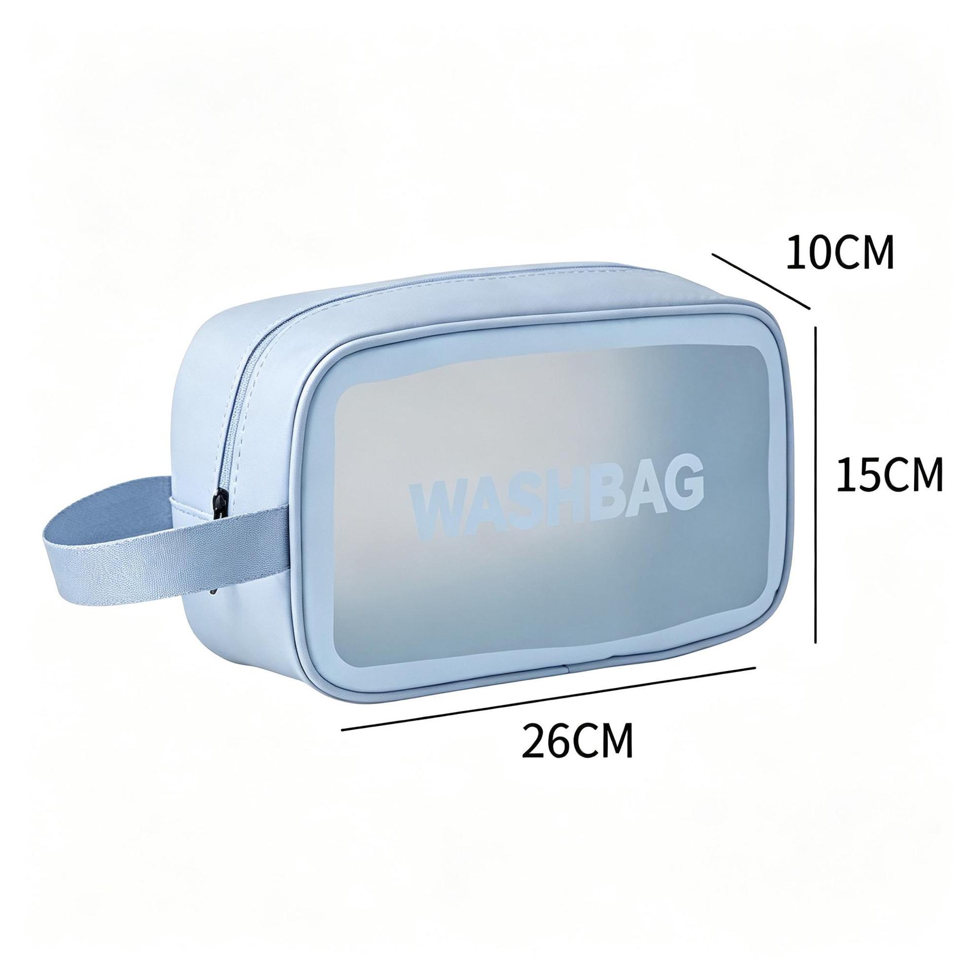 Bolsa de lavado portátil a prueba de agua, bolsa de cremallera a prueba de agua, bolsa de lavado visual de PVC, bolsa de maquillaje de viaje de tamaño medio, almacenamiento image 43