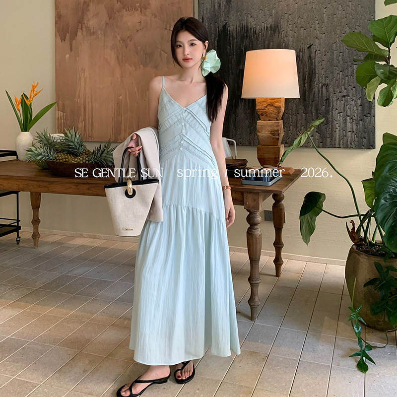 Xiu Xixi 2026 Spring New White Label French Elegant Acetate High-Waist Jacquard Dress Pure Desire Dress 88528