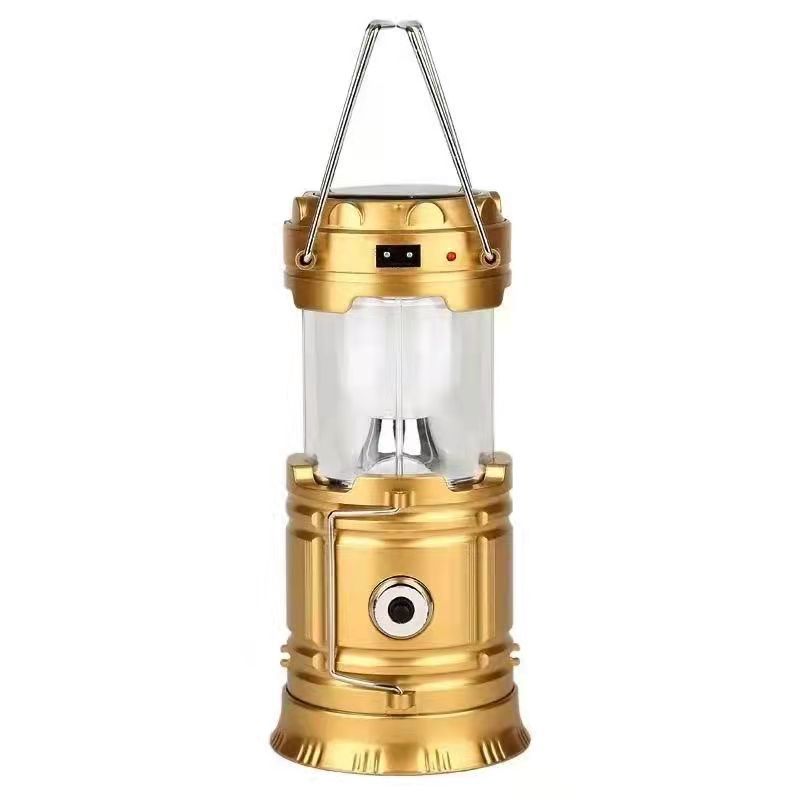 Lámpara solar recargable estilo farol, para camping, mercado nocturno, iluminación 5800