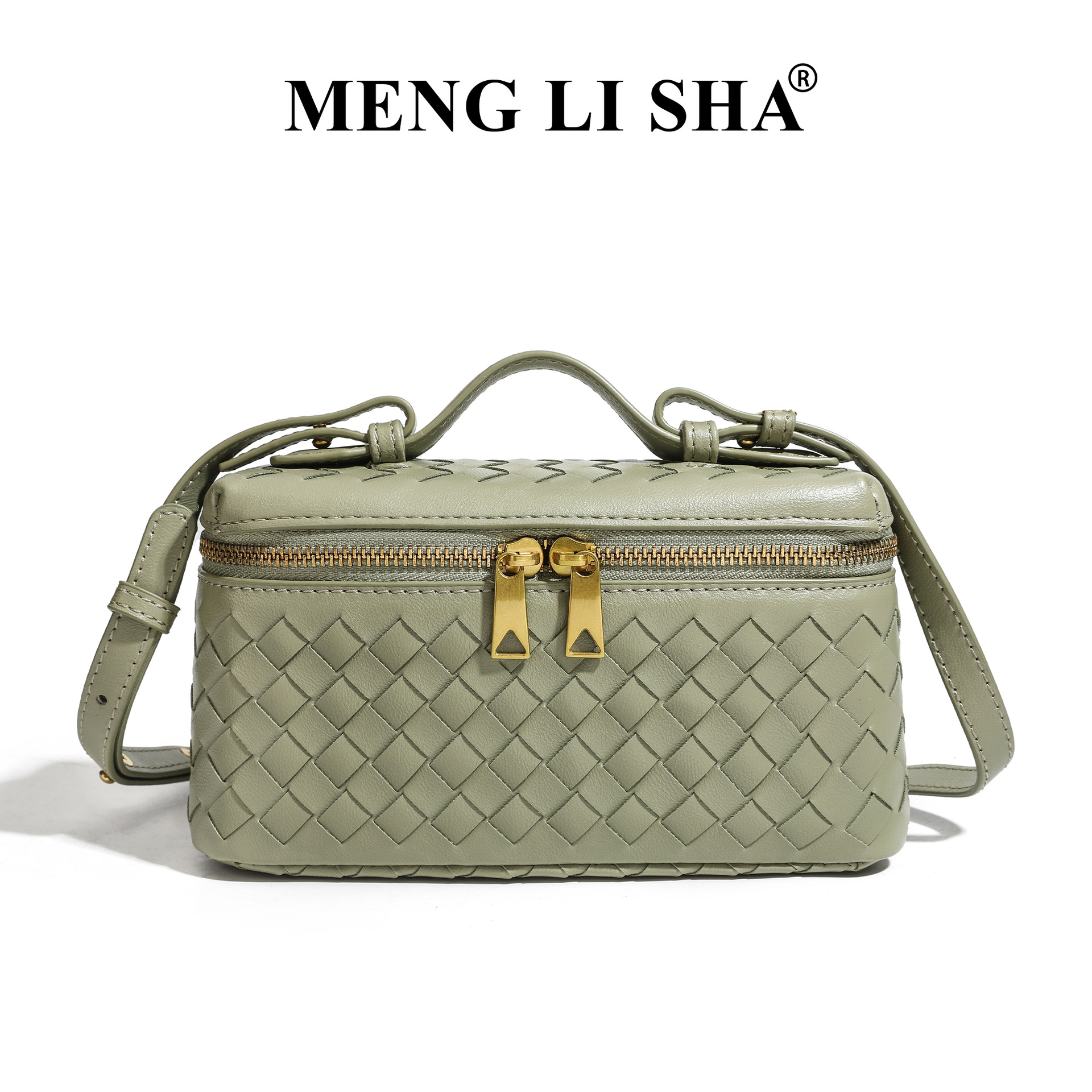 [Cross-Border Exclusive] Hand-Woven Women's Box Bag, Fashionable Handheld Makeup Bag, Single Shoulder Crossbody Small Square Bag - Thumbnail 8