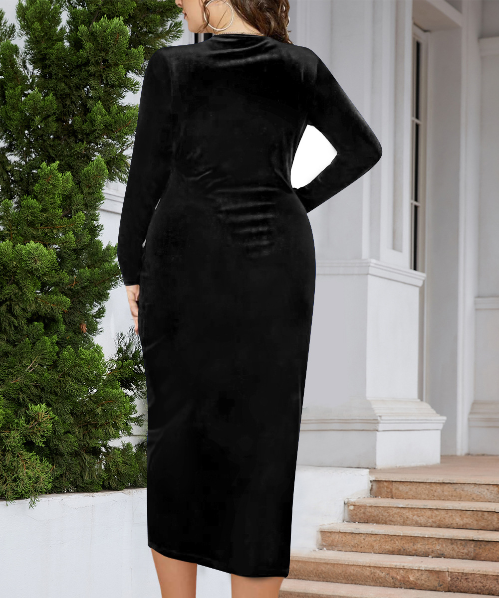 469g Weight Midi Dress Dress Length Type Long Sleeve Sleeve Length Regular Dress Dresses Type Regular Sleeve Sleeve Type Spandex, Polyester Fabric Type Mid Waist Waist Line Banquet, Cocktail Party Occasion V Neck Neckline Regular Fit Fit Type Solid Color Pattern Spring, Autumn Season Elegant, Modern Style Style Wholesale Elegant Modern Style Solid Color Banquet Cocktail Party V Neck Long Sleeve Regular Dress 4