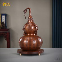 紫铜百福葫芦开盖空心葫芦摆件家居饰品摆件