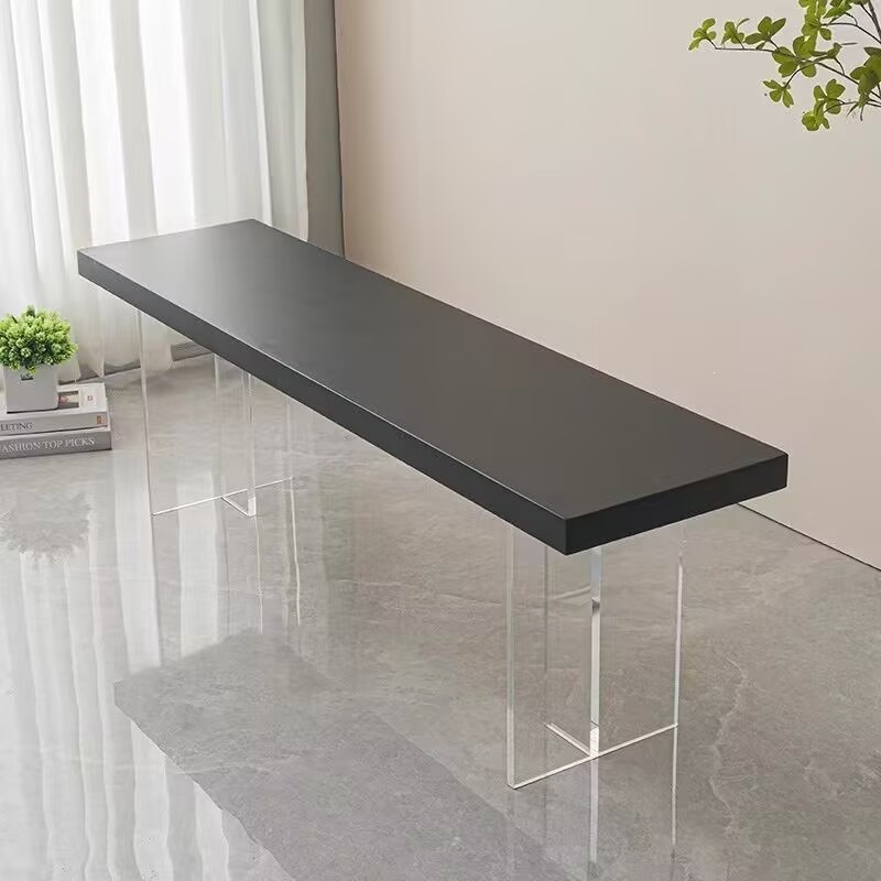 Mesa de comedor de madera sólida de estilo nórdico, mesa flotante acrílica, mesa de comedor de estilo silencioso, mesa de reunión, mesa de oficina, mesa de trabajo