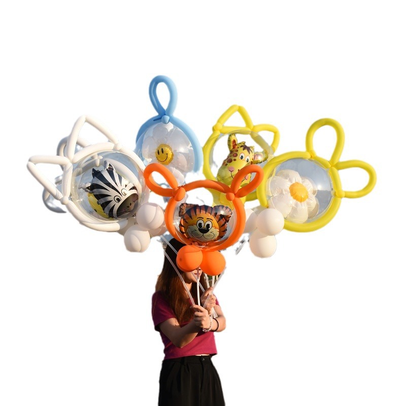 Bola de onda luminosa de celebridades en línea al por mayor 36 pulgadas 24 pulgadas 20 pulgadas globo transparente drenaje de verano empujar pequeños regalos