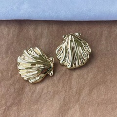 海洋系列海草金属外套毛衣时尚夹克百搭海螺手缝纽扣挂镀 异形