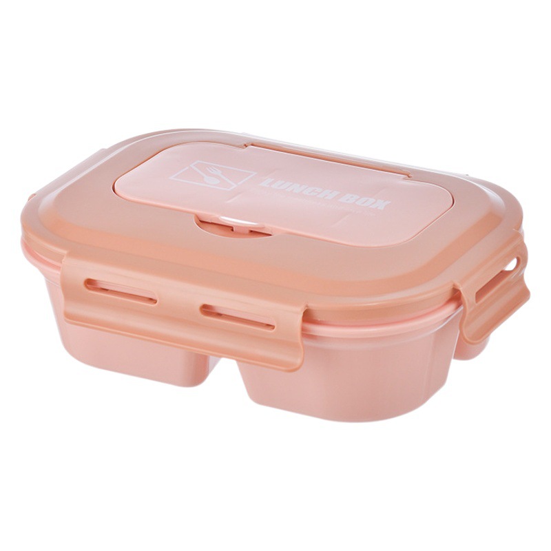 Lonchera de tres compartimentos famosa en Internet, portátil y apta para microondas, ideal para estudiantes y trabajadores de oficina, fresca y elegante.