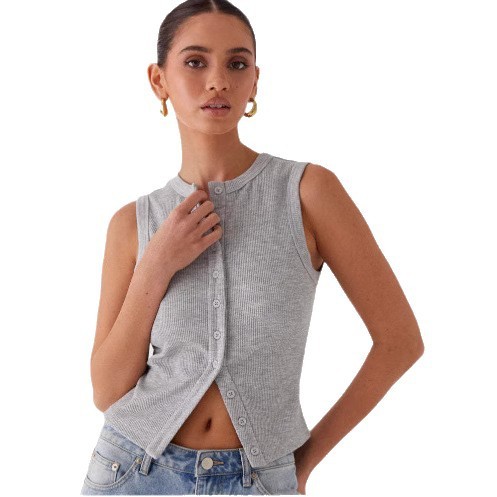 2025 夏の新スタイル AliExpress Amazon ヨーロッパとアメリカの貿易ホット販売新製品スリムノースリーブベスト女性のための|undefined