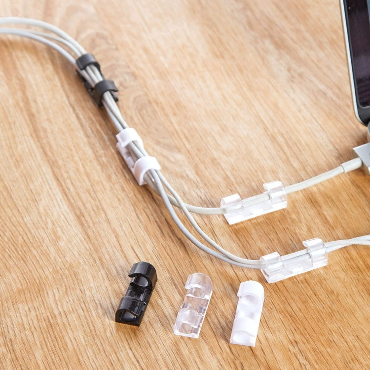 Transparent thread wiring wiring wiring artifact free holes, cable data cable, buckle thread fixed from adhesive wire