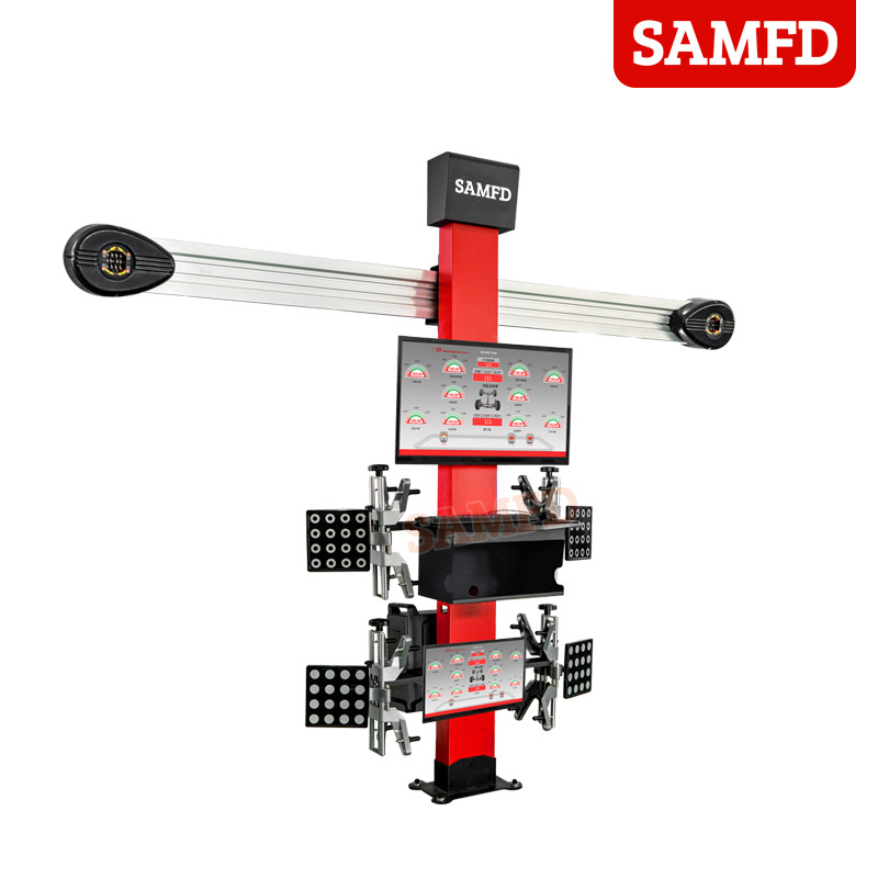 Localizador de cuatro ruedas SAMFD, pantalla dual, equipo de mantenimiento y reparación de neumáticos de automóvil, taller de reparación de automóviles, localizador de cuatro ruedas