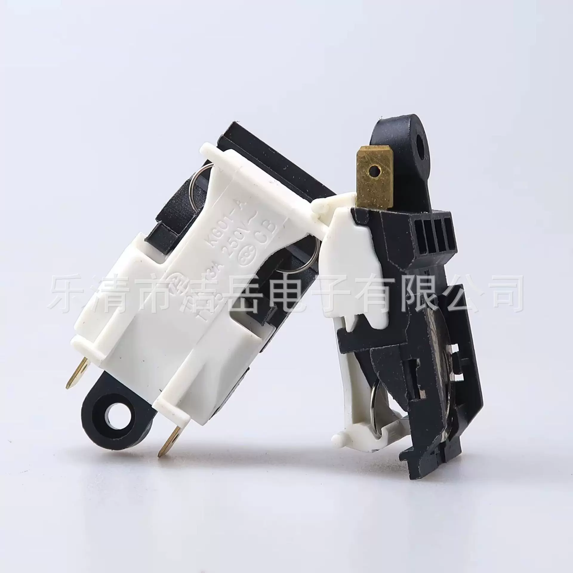 快速电水壶温度控制手柄自动断电开关铜脚16/13A黑底座白按钮