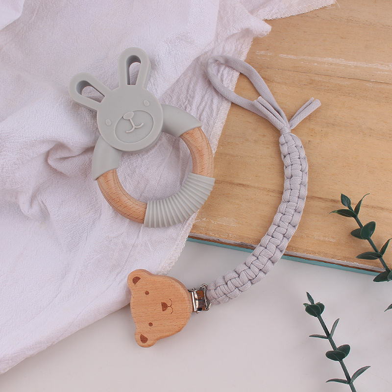 Productos para bebés beech osos chupeta clips para bebés pacificador chupeta de goma de diente para evitar la caída de la cuerda