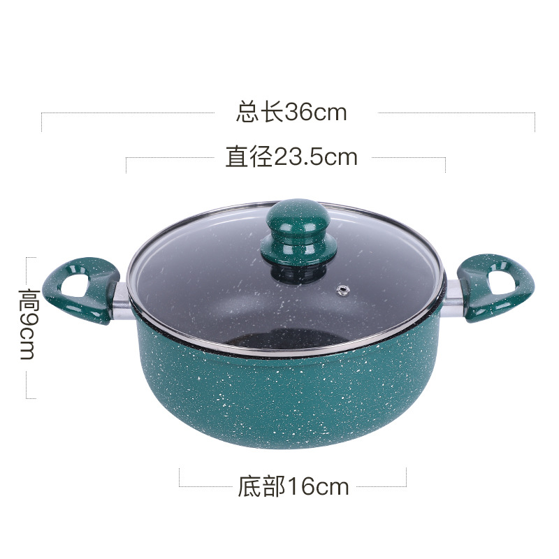 Nuevo cross-border nuevo antiadherente casero de cinco piezas set de ollas, regalo de reunión anual al por mayor, caja de regalo práctica de ollas de sopa