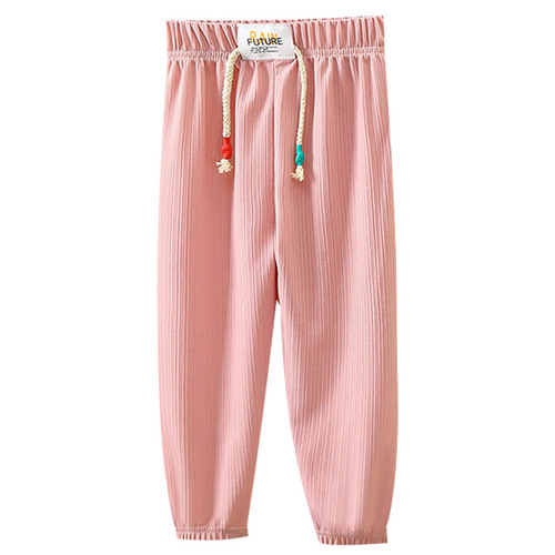 Children's anti-mosquito pants 24 new summer ice silk casual long pants for middle-aged and older children, men's and women's baby sports nine-point pants