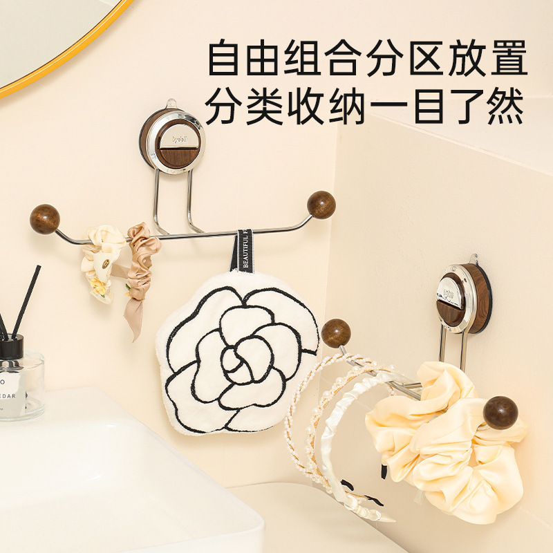 吸盤収納棚トイレシュシュ髪飾りヘアクリップヘアバンドフック家庭用浴室アクセサリー収納神器|undefined