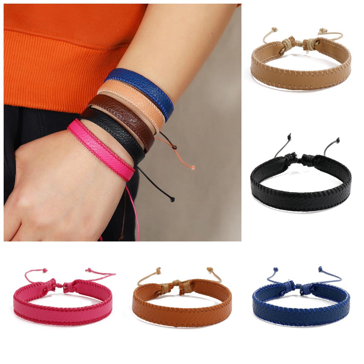 Ethnischer Stil Geometrisch Tuch Großhandel Kordelzug Armbänder display picture 6