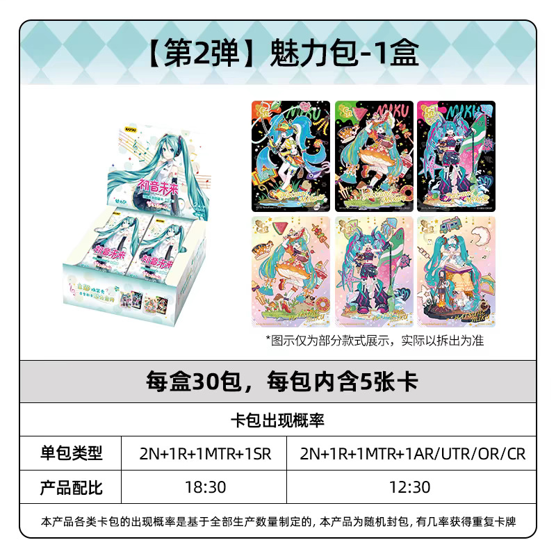 Hatsune Miku gói 2 tệ mỗi hộp (30 gói mỗi hộp)