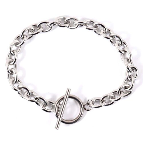 Amazon Hot Selling Cross-border Accessories Personalized Thick Chain Necklace European and American Street Fashion OT Hook Stackable Clavicle Chain 