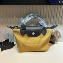 法国龙骧包energy英文打孔手提斜挎包环保尼龙单肩轻便通勤饺子包