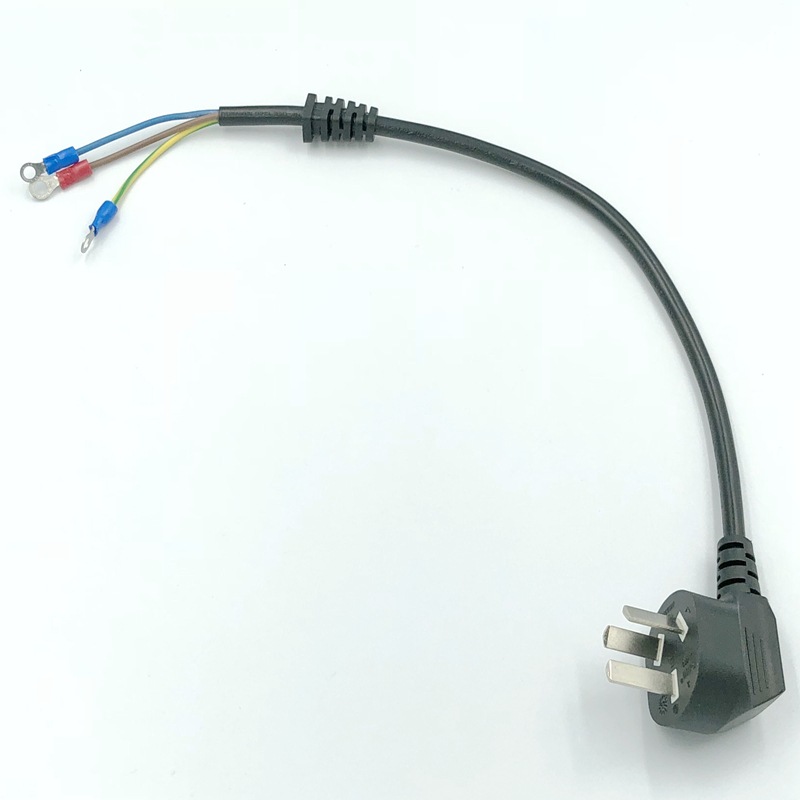 国标二三插SR线卡扣电源线 0.75 1.0 1.5平方 中规带尾卡插头线