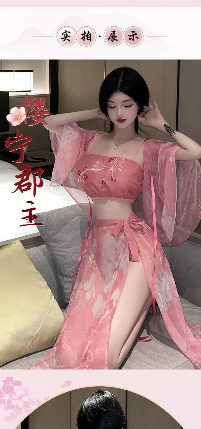 Retro Mesh Maid Roleplay Lingerie Set with Cape, Tube Top, Skirt and Panty — detail image 4
