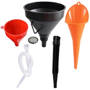 Multi-Caliber Refueling Funnel with Filter Telescopic Tube for Automobiles and Motorcycles Plus Oil and Gasoline Plastic Long Mouth Funnel