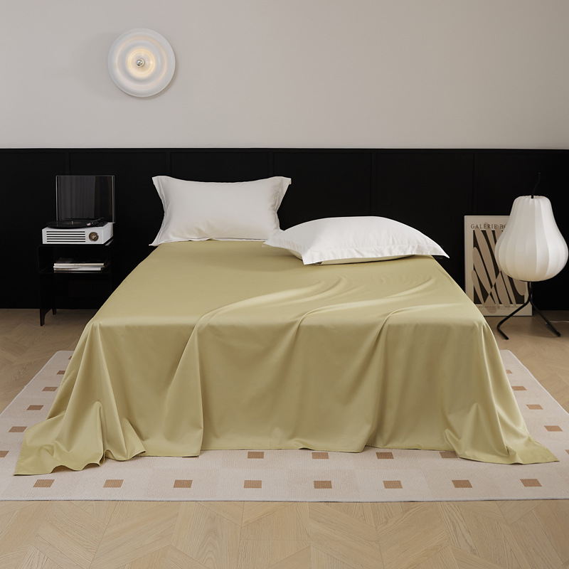 Nueva sábana de algodón de fibra larga 100S de una sola hoja de 1,5 m sábana de algodón agradable para la piel sábana de 1,8 m