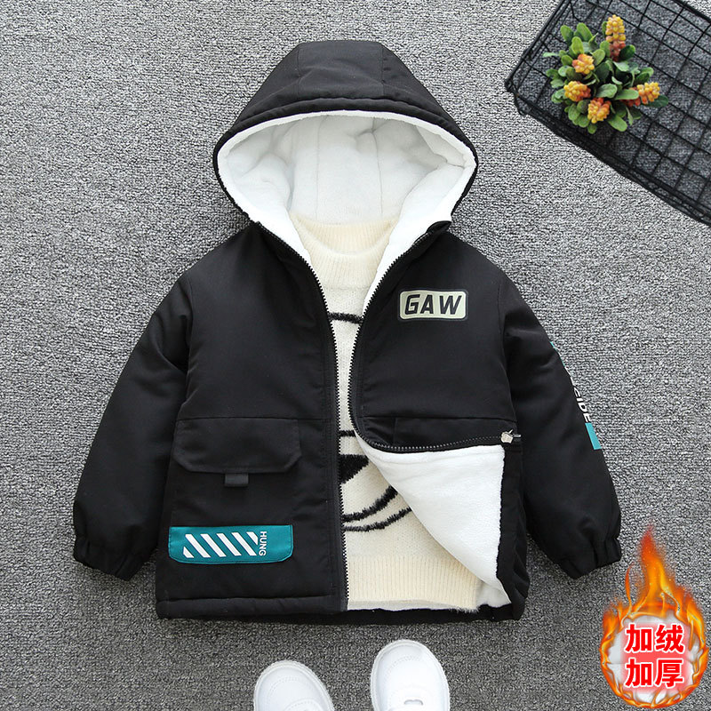 Marca de moda de invierno de los niños parka forrada de algodón acolchado abrigo 2023 nuevo estilo occidental bebé engrosado algodón acolchado Chaqueta de algodón de las niñas