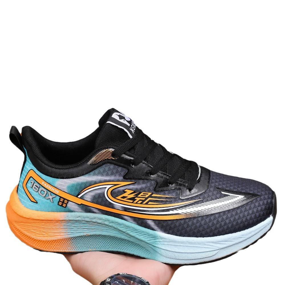 Calzado deportivo transfronterizo de otoño e invierno, hombre, adolescente, estudiante de secundaria, amortiguador, suela blanda, tablero de carbono, zapatillas deportivas para correr al por mayor