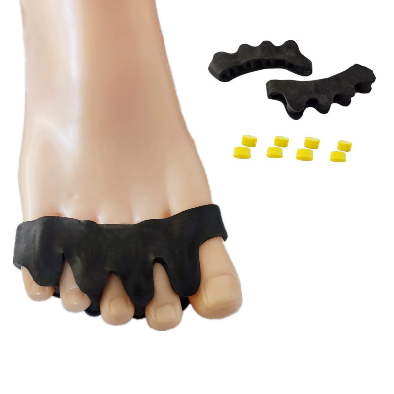 Черный силиконовый пятипалый сепаратор перекрывает пальцы ног Hammer Toe