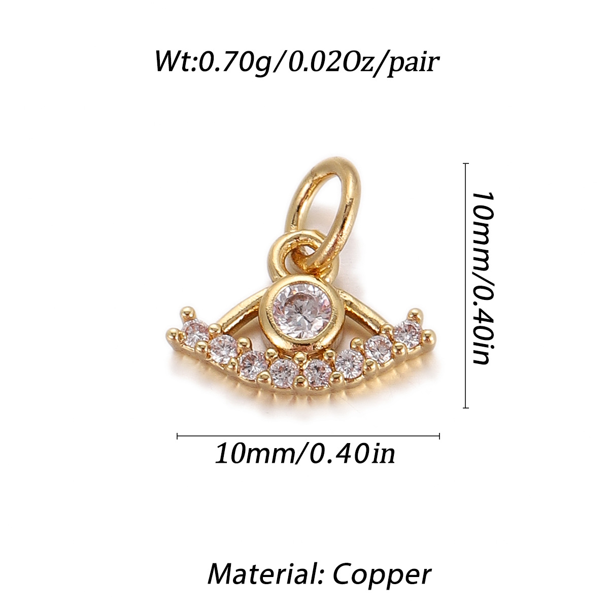 1g Weight Pendant Jewelry Making Type 9 * 15mm Jewelry Making Size DIY Ornament Accessories Classification 1 Piece Quantity Copper Material Devil's Eye, Hand Of Fatima Pattern All Seasons Season Polished Finish Plating Design Elegant, Vintage Style Style 1 Piece 9 * 15mm Copper Devil's Eye Hand Of Fatima Polished Pendant DIY Ornament Accessories 8