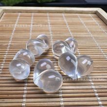 天然白水晶精工雕刻屁桃南瓜珠富甲等文玩DIY手工百搭饰品批发
