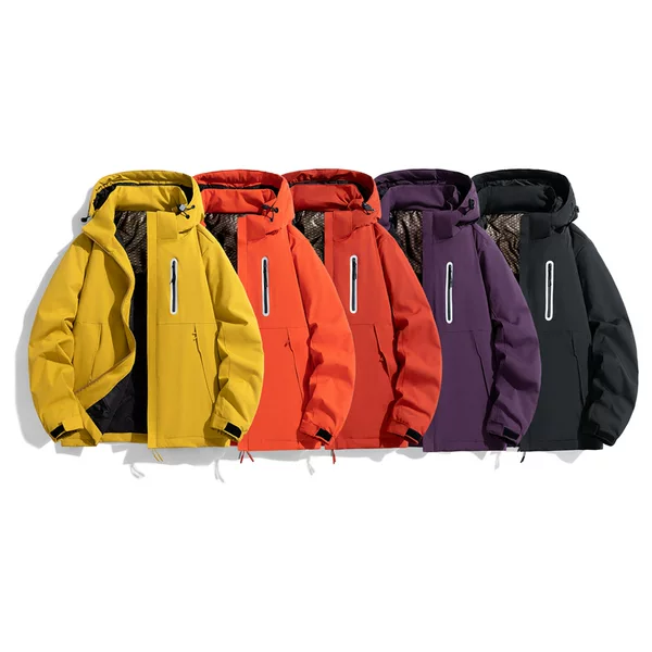Dropshipping couple's autumn and winter graphene windproof cotton jacket with detachable hood, outdoor waterproof mountaineering workwear jacket wholesale