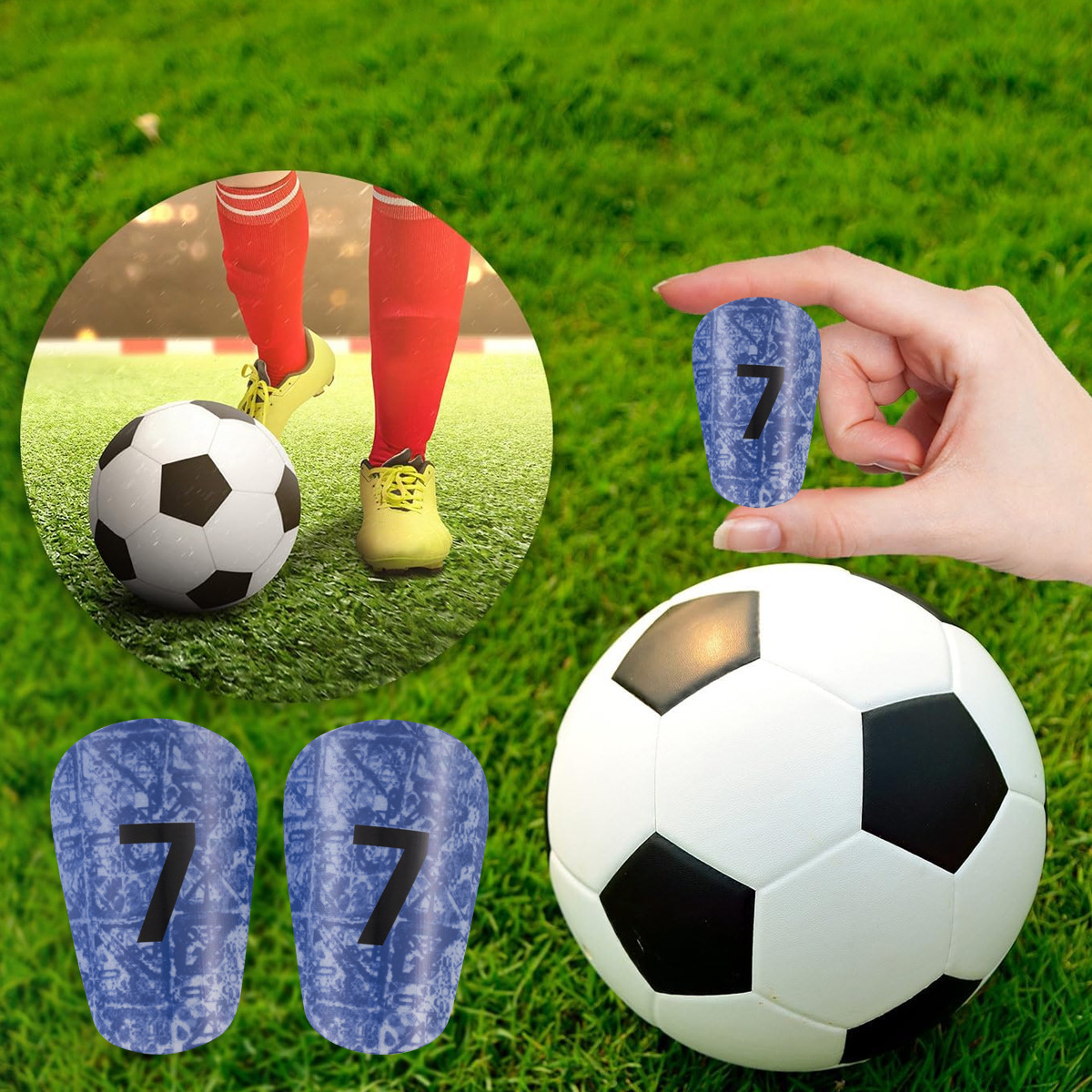Parastinchi da calcio per allenamento polpaccio, ginocchiere solide, inserti sportivi per parastinchi, protezione polpaccio_voghion.com