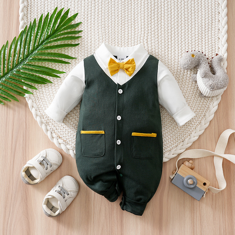 Bebé mono primavera y otoño Comercio exterior Caballero ropa de bebé manga larga ropa infantil ropa de bebé