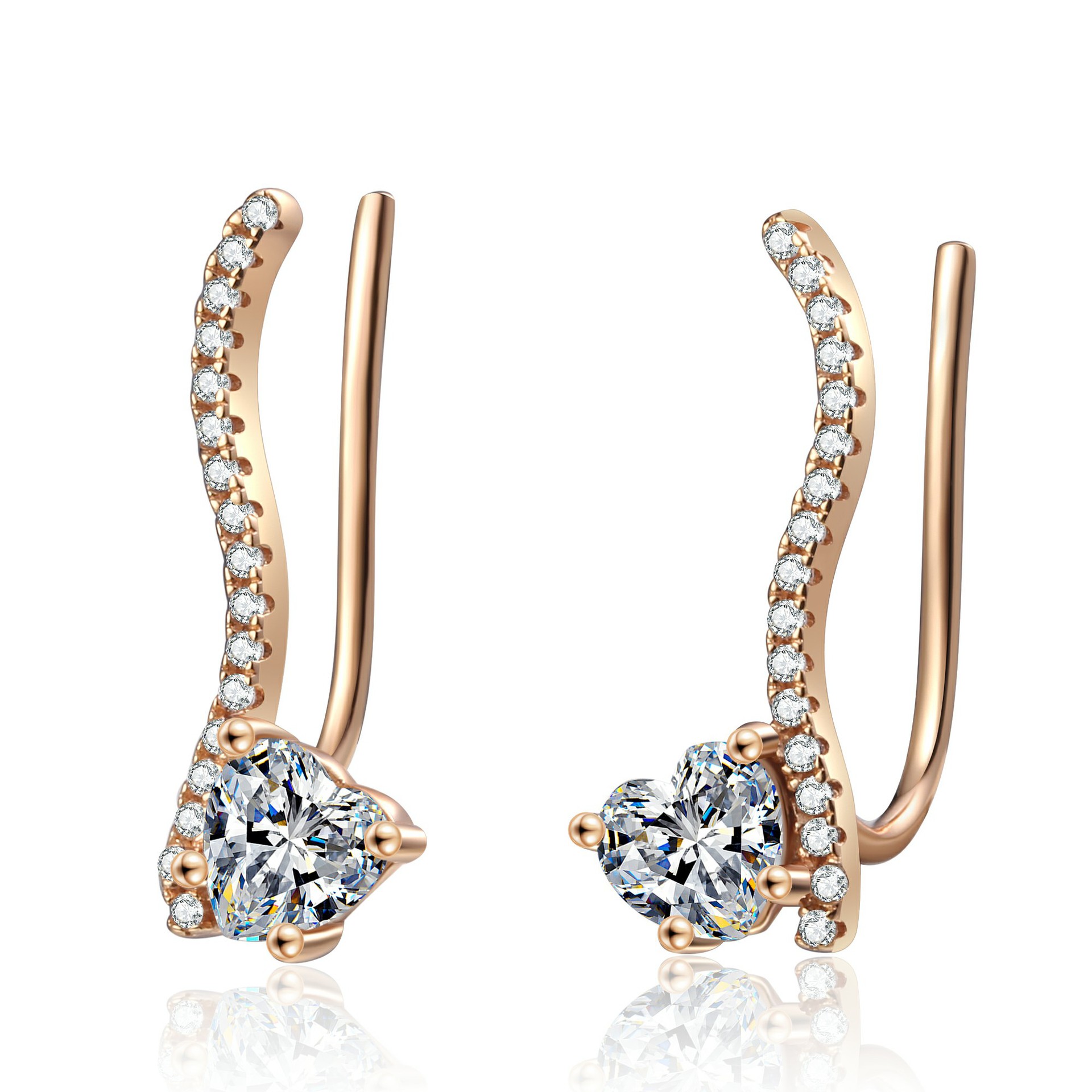 Orecchini a cerchio in argento sterling con moissanite d color_voghion.com
