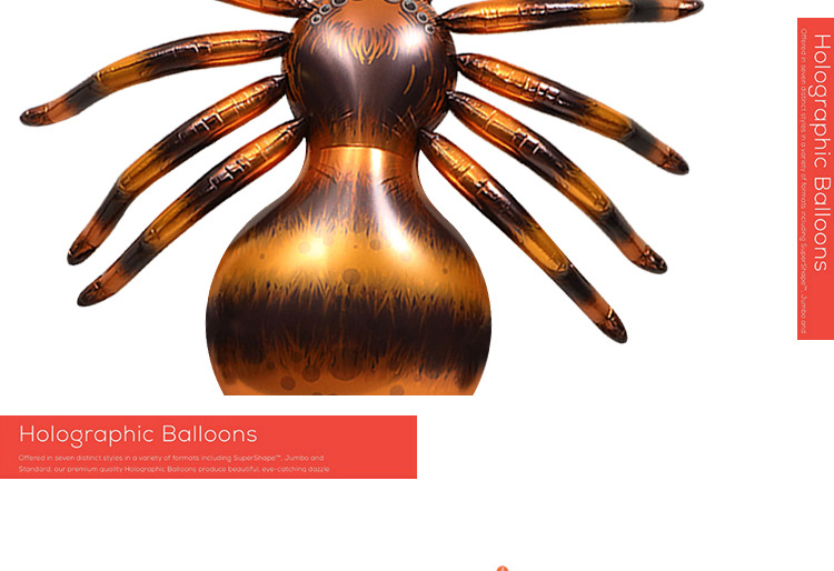 Halloween decoration party layout props toy balloon 4D three dimensional standing giant spider cartoon horror balloon_voghion.com